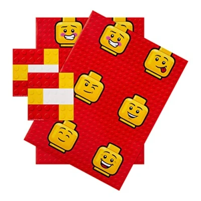 Image of Hallmark Multi Occasion Lego Wrapping Paper Pack 2 Sheets &amp; Gift Tags