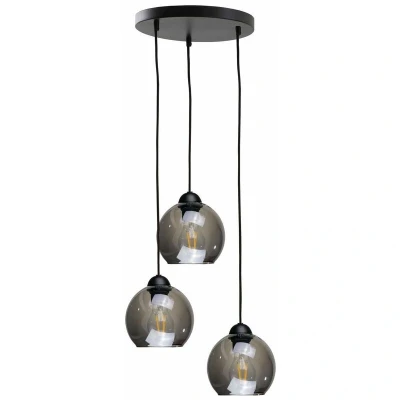 Image of Yuno Cluster Pendant Ceiling Light Black, 30cm, 3x E27