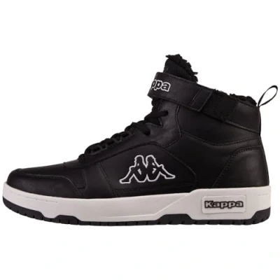 Image of Kappa Unisex Style Code: 243380 Hanbury Fur Sneaker, Black White, 10.5 UK