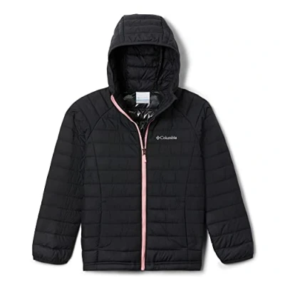 Image of Columbia Girl&#039;s Powder Lite Hooded Jacket, Puffer Black, Size S