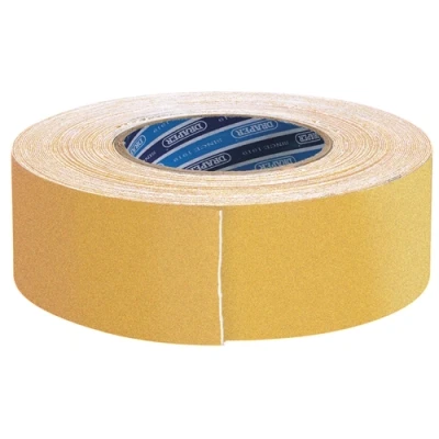 Image of Draper Heavy Duty Safety Grip Tape Roll, 18m x 50mm, Yellow