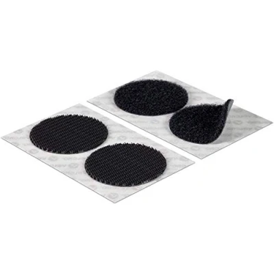 Image of Velcro ® Brand Industrial Strength Dots Coins Circles in Black and White (Black, 20 Pairs)