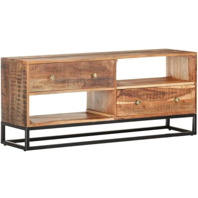 Image of vidaXL TV cabinet 120x30x50 cm Rough Acacia Wood