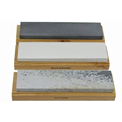 Image of Arkansas Sharpening Stone Set Wood Mounted 6 by Best Stones