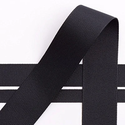 Image of Italian Options Grosgrain Ribbon, 25mm x 10 Metre Roll, Black