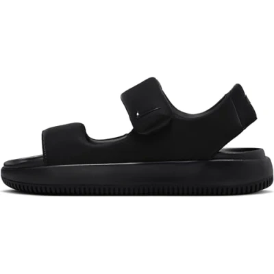 Image of Nike Sportswear CALM Unisex Sandals, Men&#039;s, Size: 3.5, Black High quality imitation leather