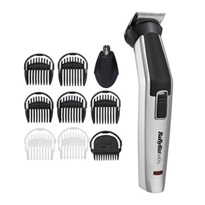 Image of BaByliss MEN 10 in 1 Titanium Face and Body Multi Grooming Kit with Nose Trimmer Head