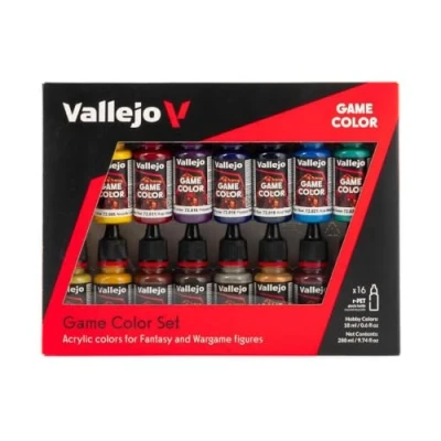 Image of Vallejo Game Color Advanced Acrylic Paint Set Assorted Colours (Pack of 16)