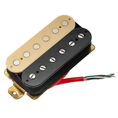 Image of Musiclily 52mm Ceramic Humbucker Bridge Pickup for Electric Guitar,Zebra