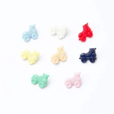 Image of Roller Skate Buttons Assorted Colours 17mm per Pack of 100