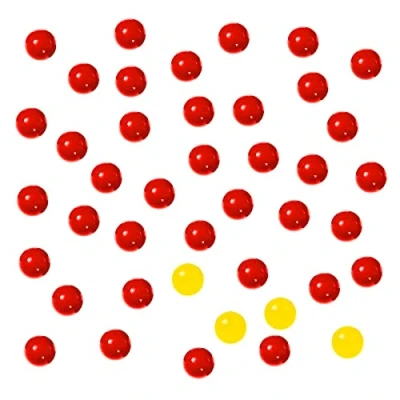 Image of Lotsdonxia 42 Pcs Replacement Plastic Compatible Pieces for Classic Family Board Game Set Hungry Hippos Balls (38 Red &amp; 4 Yellow)