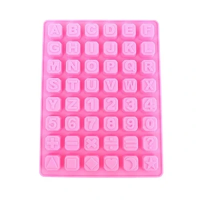 Image of Silicone Alphabet Mould, Letter Blocks Non stick Chocolate Moulds, Baking Mold, Handmade Wax Resin Diy Cake Topper Gummy Sugarpaste Candy Melts Decoration