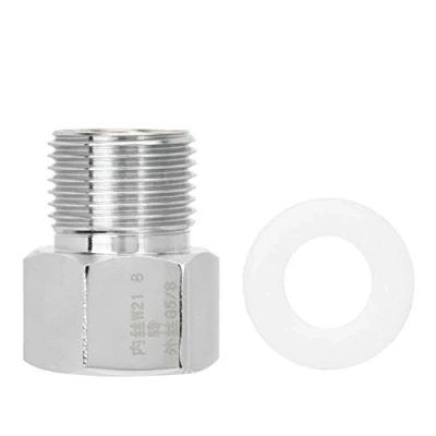 Image of Pssopp Aquarium CO2 Regulator Adapter Fish Tank Cylinder Connector Converter Equipment Tool with Gasket(G5/8 to W21.8)