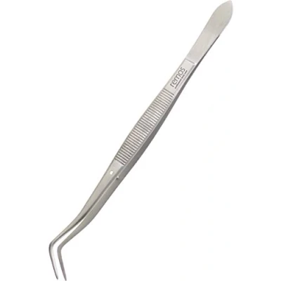 Image of REMOS Tweezers Smooth gripping Area, Curved, Length 16 cm