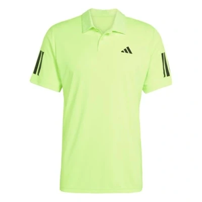 Image of adidas Performance CLUB 3 Stripes Polo shirt, Men&#039;s, Size: Small, Lucid lemon