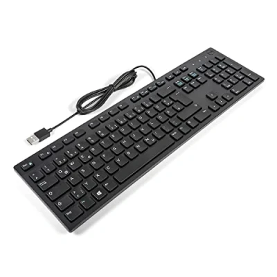 Image of Dell KB216 GERMAN Slim Office Multimedia Keyboard BLACK (Renewed)
