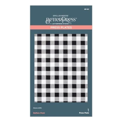 Image of Spellbinders BP 161 Buffalo Plaid Press Plate from The Cheers to You Collection