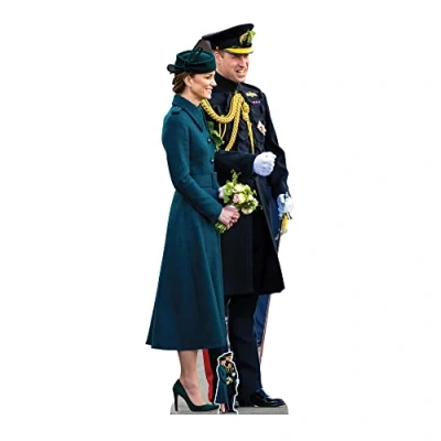Image of Star Cutouts SC4061 Prince William and Kate Middleton Lifesize Cardboard Cutout With Free Mini: Perfect for Royal Enthusiasts Events