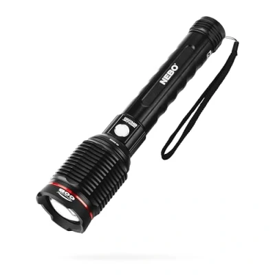 Image of NEBO Redline 6K 6000 Lumen LED Rechargeable Bright Flashlight For EDC, Camping, Hunting, Hiking, Tactical With 4X Zoom, 4 Light Modes, Waterproof, Power Bank, Black