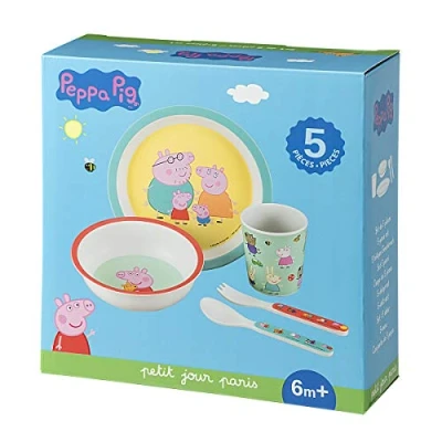 Image of Petit Jour Paris Set of 5 Pieces Peppa Pig with Its Gift Box!