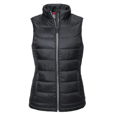 Image of Russell Athletic Womens/Ladies Nano Padded Body Warmer (Black) Size 12 UK