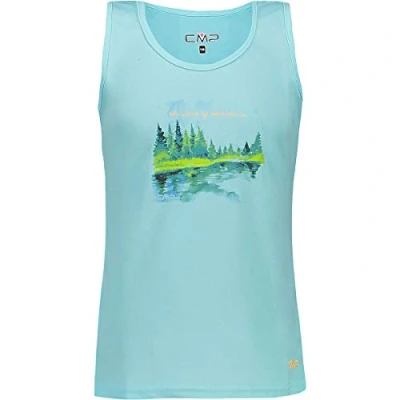Image of CMP Girls&#039; Canotta Outdoor Traspirante E Con Trattamento Antibatterico Tank Top, Giada, 104