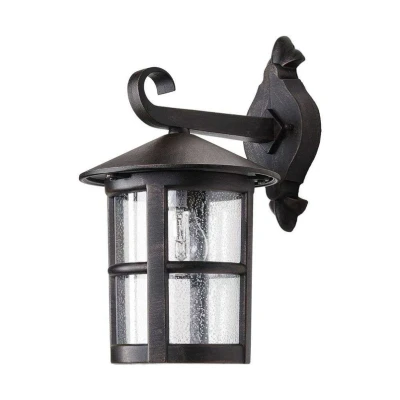 Image of Lindby Florentine wall light, 35 cm, rust coloured, aluminium, IP44