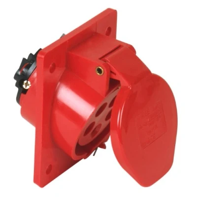 Image of Unitec 47416L Anbaudose Angled CEE 16A, 5Pin, Red
