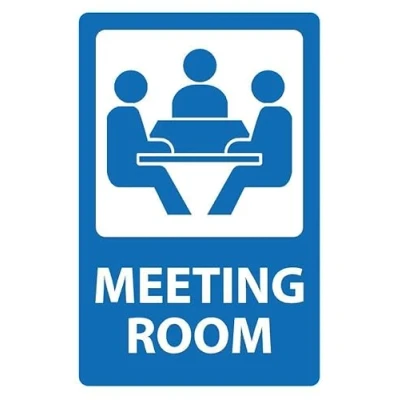 Image of Meeting room information sign Self adhesive sticker (300mm x 200mm)