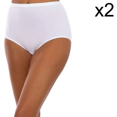 Image of Playtex Brief Woman Maxi Organic Cotton Ultra Comfort x2, White, XL