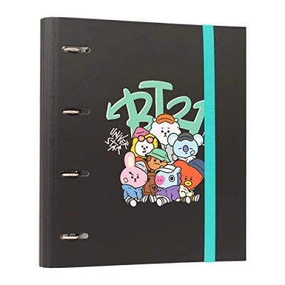 Image of Grupo Erik BT21 Official Merchandise 4 Ring Binder Premium A4 Folders 10.6 x 12.6 inches 27 32 cm Ringbinder Kawaii Gifts BT1