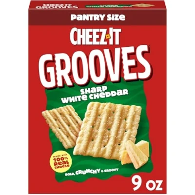 Image of Cheez It Grooves Sharp White Cheddar, 9 Ounce