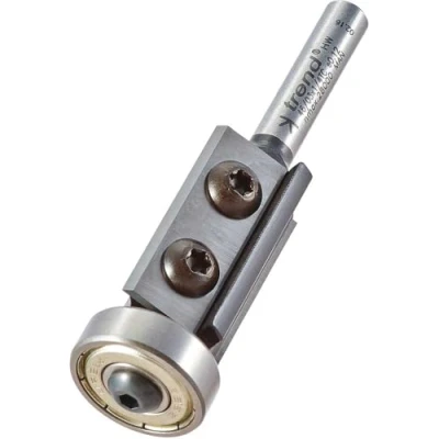 Image of Trend Professional Rota Tip Trimmer Router Cutter, 19mm Diameter, 90 Degree Bearing Guide, 30mm Cut Length, Replacement Tip, 46/03X1/4TC
