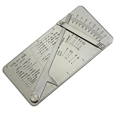 Image of RIVERWELD Pipe Pit Welding Gauge Gage Test Ulnar Welder Inspection Inch Range is 0 to 1/2 in 1/64 &amp; .010 Increments