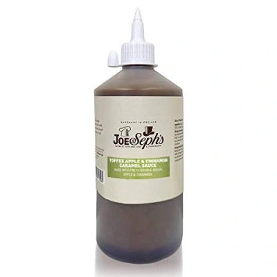 Image of Joe &amp; Seph&#039;s Toffee Apple Cinnamon caramel sauce (1x1kg) 2 Star Great Taste Award, drizzle, ice cream sauce, for coffee, vegetarian, home baking, cakes