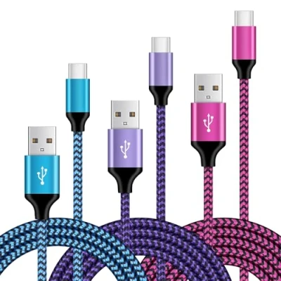 Image of USB C Fast Charger Cable, [3Pack 3FT+6FT+9FT] Samsung Phone Cable Type Charging, to for Galaxy Z Flip 4/Flip 3/A12/A13/A14/A15/A22/A33/S24/S23/S22/S21/S20/S10/S9