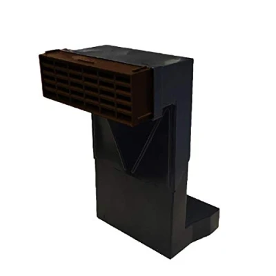 Image of Telescopic Adjustable Underfloor Cavity Wall Vent with Brown Airbrick