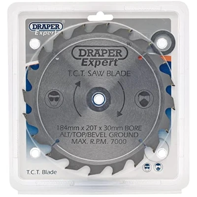 Image of Draper Expert TCT Saw Blade, 184 x 30mm, 20T