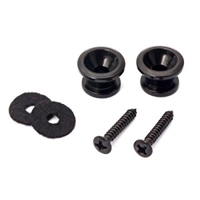 Image of Alnicov Guitar Strap Buttons Pins Metal End, Locks For Bass,Black