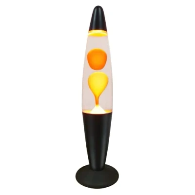 Image of Trendi® 16 Inches Tall/Aluminium Base/Soothing Motion Lamp for/Relaxation/Room Decoration/Cable 1.6m (Yellow Wax/Clear Liquid)