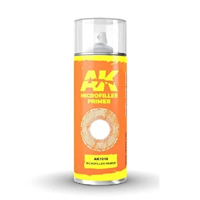 Image of AK1018 AK Interactive Spray: Microfiller Primer Spray 150ml (Includes 2 nozzles)
