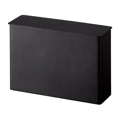Image of Yamazaki 3817 P Home Kitchen Storage Holder Container. Steel Coffee Filter Case, Black