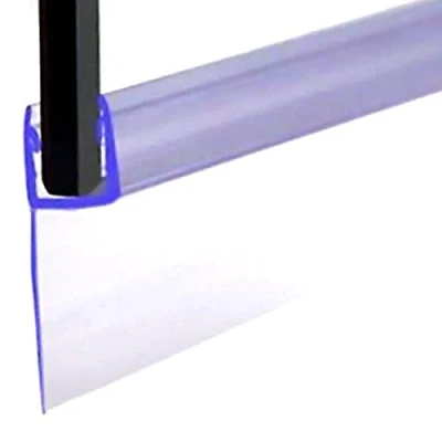 Image of VeeBath Bath Shower Screen Door Seal Strip, Leak Proof, Replacement for 4 6mm Glass Up to 15mm Gap (D Type)…