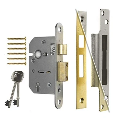 Image of ERA 5 Lever Viscount Sashbolt Mortice Lock 3&quot; Reversible Backset with Chrome/Brass Finish