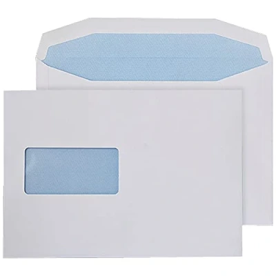 Image of Q Connect Machine Envelope 162 x 238 mm Window 90 gsm Gummed White, Pack of 500