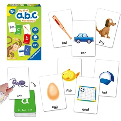 Image of Ravensburger My First ABC Flash Card Game for Kids Age 3 Years Up Ideal Early Learning, Object Recognition, Alphabet, Reading and Spelling
