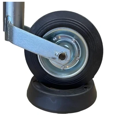 Image of HowseHold Jockey Wheel Chock for Caravans and Trailers Rubber Caster Dock (1)