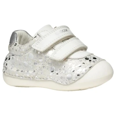Image of Geox Baby Girls B TUTIM Sneaker, White/Silver, 5 UK Child