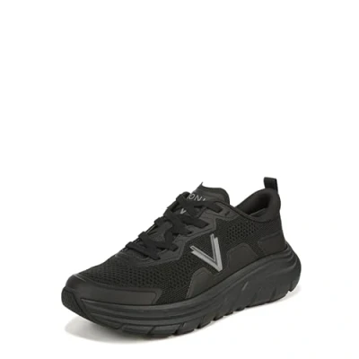 Image of Vionic Women&#039;s Trainers Lace Up Walk Max Shoes with Arch Support Wide Fit Black