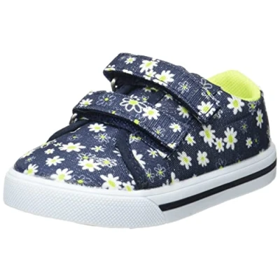 Image of Chicco Boy&#039;s Girl&#039;s Double Velcro Sneaker (2) Crib Shoe, Blue, 3 UK Child